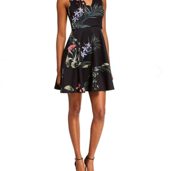 Ted Baker Wrapel Highland Fit & Flare Dress - Picture 3 of 12